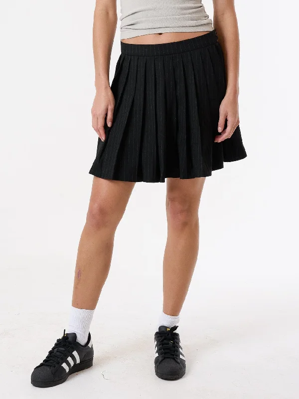 Leather Skirts for Luxury -Narcisa Skirt - Charcoal