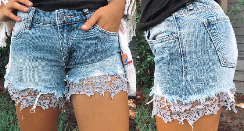 Cotton Shorts for Comfortable -Allison Lace Shorts