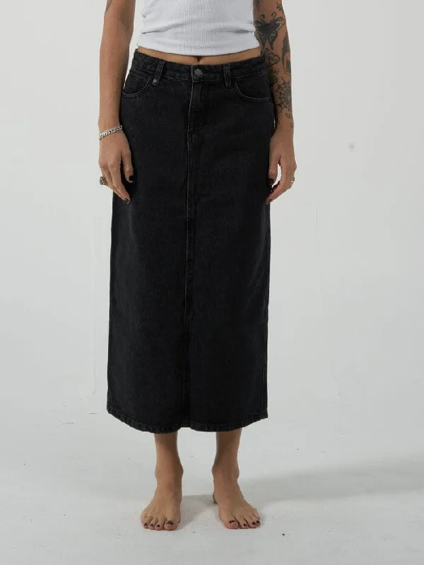 Board Shorts for Beach Fun -Frankie Skirt - Smoke Black